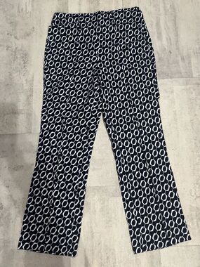 0078 Jules & Leopold Black and White Chain-Link Print Pants
